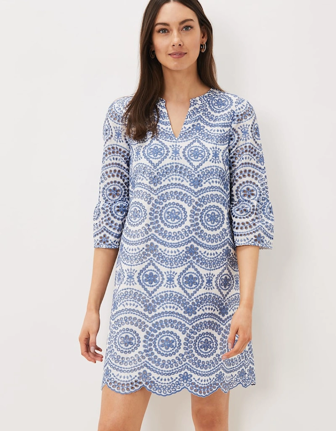 Brianne Broderie Shift Dress, 8 of 7