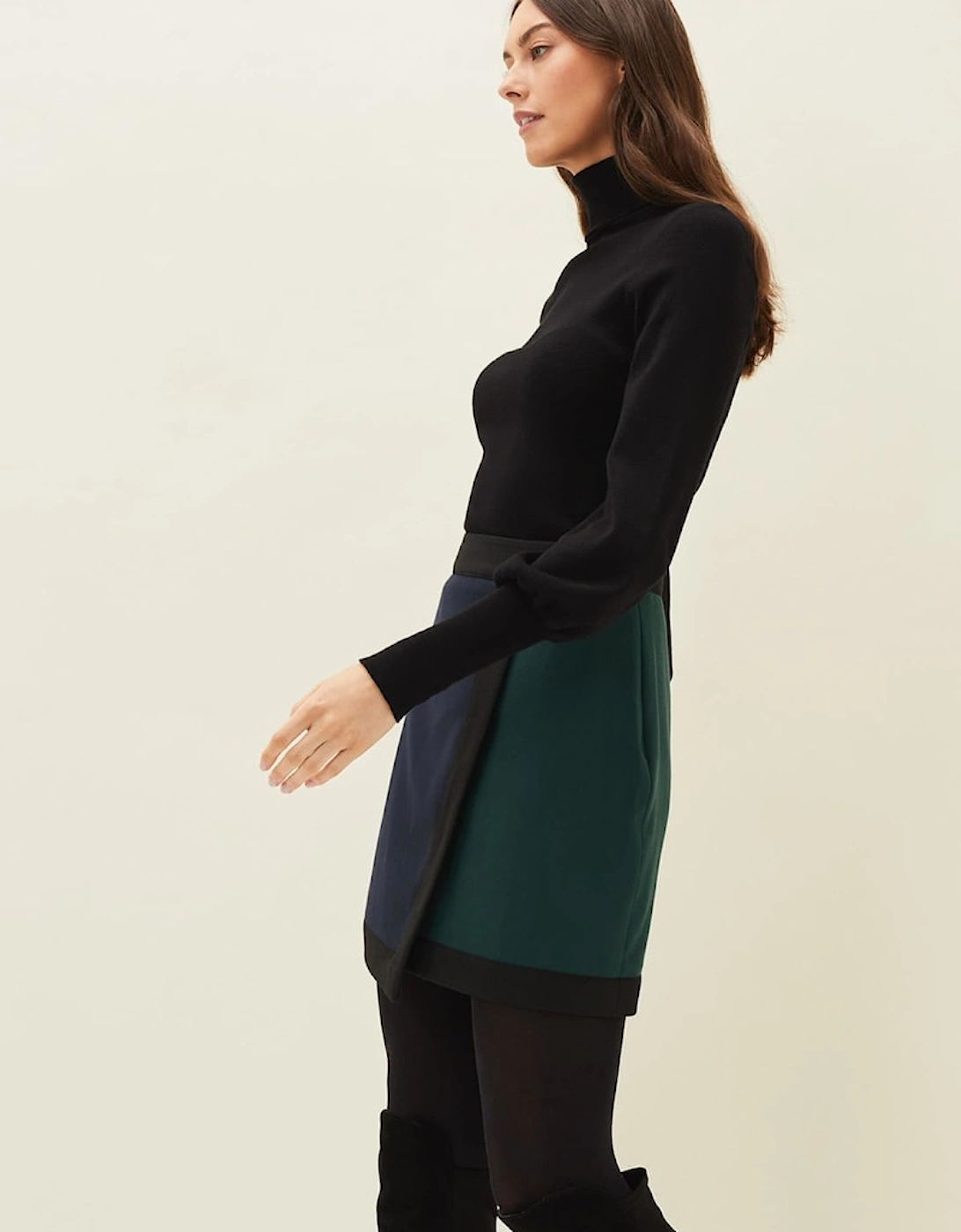 Natalie Colourblock Knitted Mini Skirt