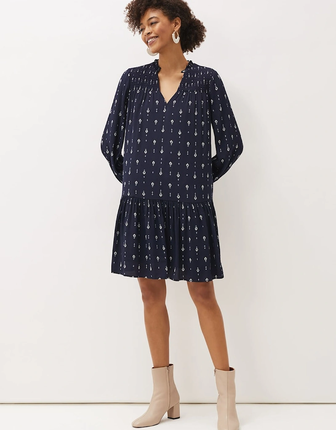 Magda Geometric Print Swing Dress, 9 of 8