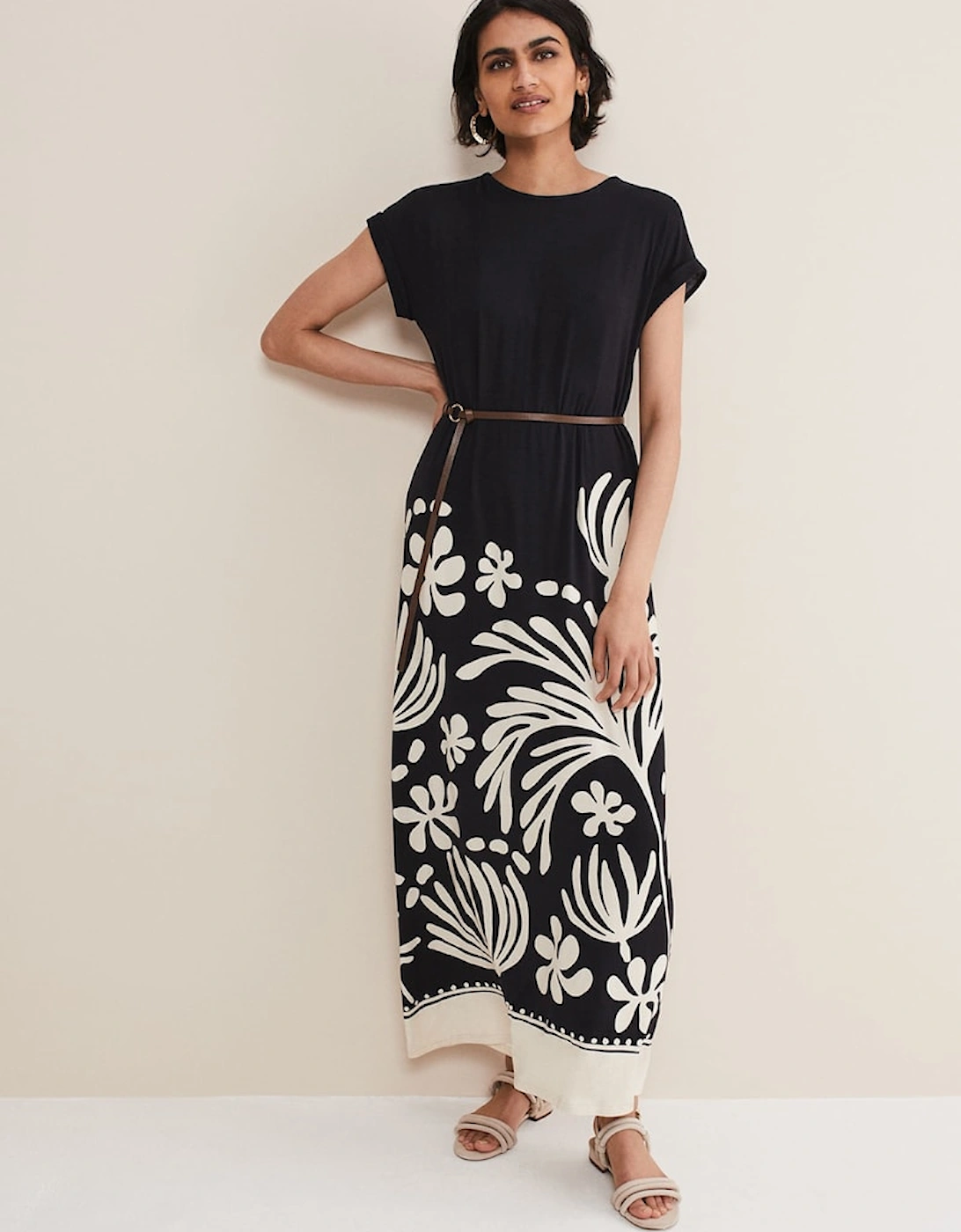 Jeanne Placement Print Jersey Maxi Dress, 7 of 6