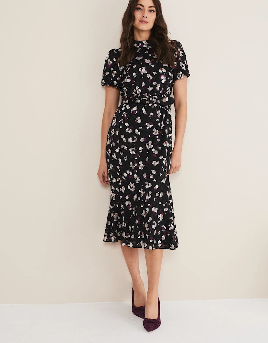 KENSLEY PRINT PUFF SLEEVE DRESS, 7 of 6