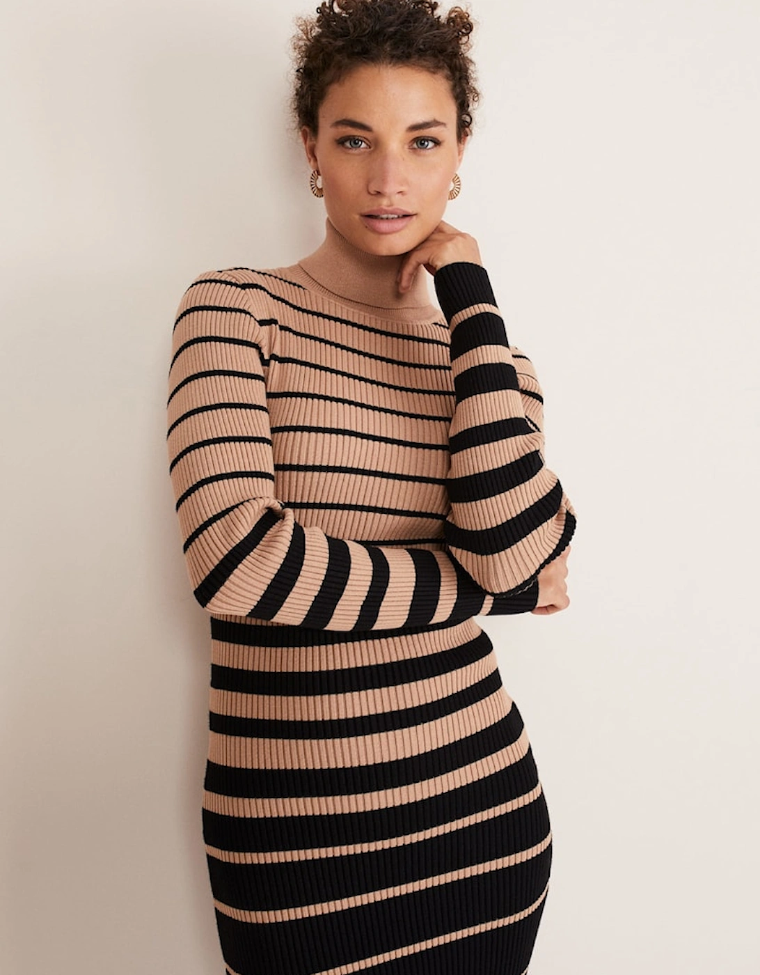 Bettie Ombre Colourblock Ribbed Dress