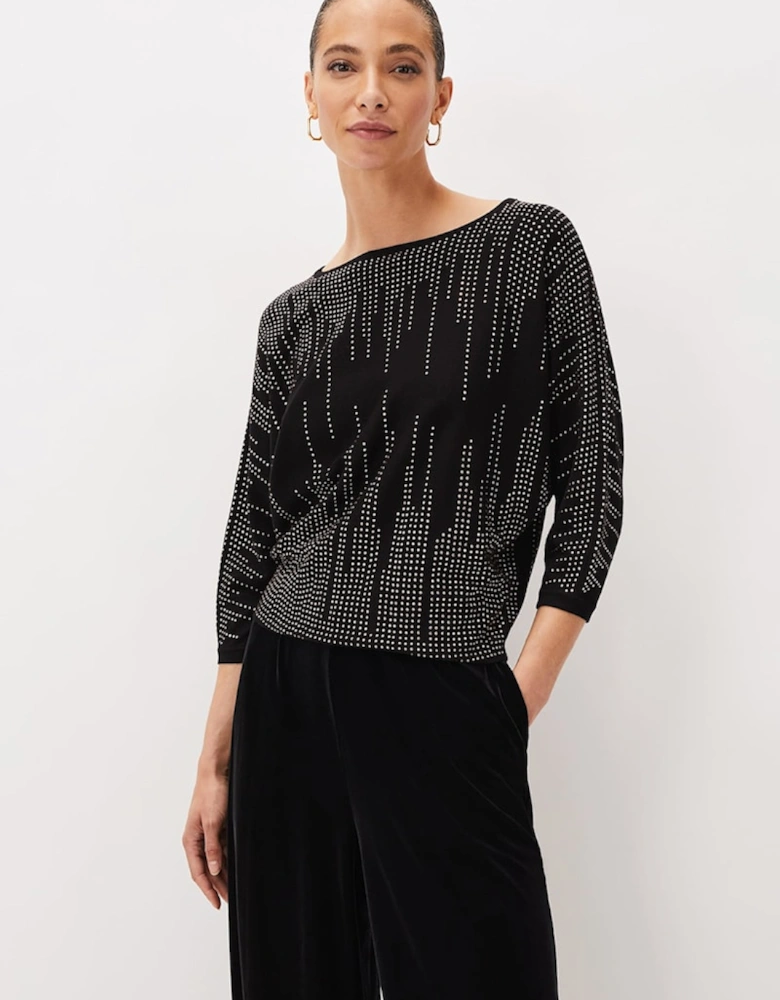 Sophian Embellished Fine Knit Jumper