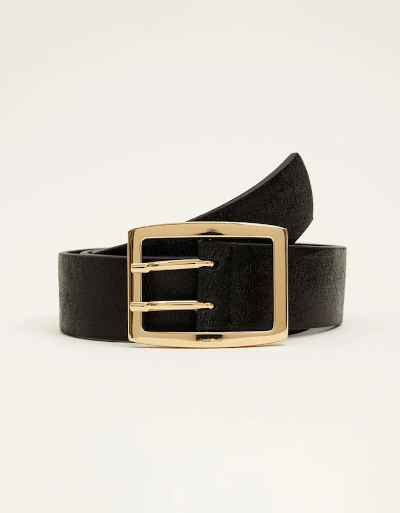 Wide Leather Waist Belt