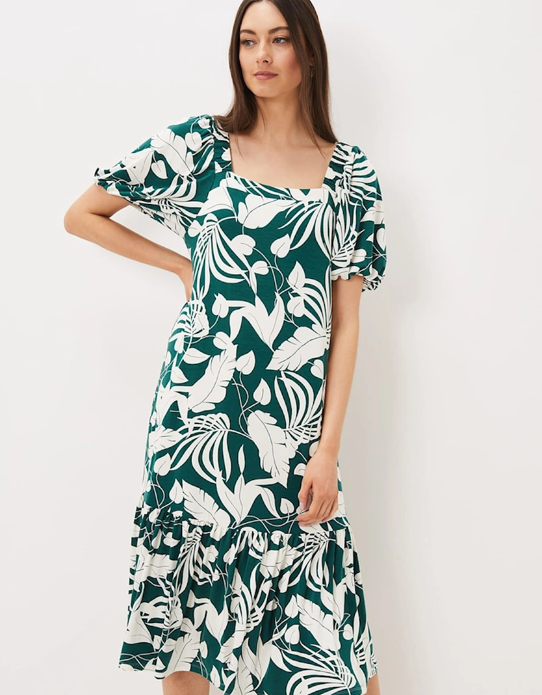 Aayra Palm Print Midaxi Dress, 7 of 6