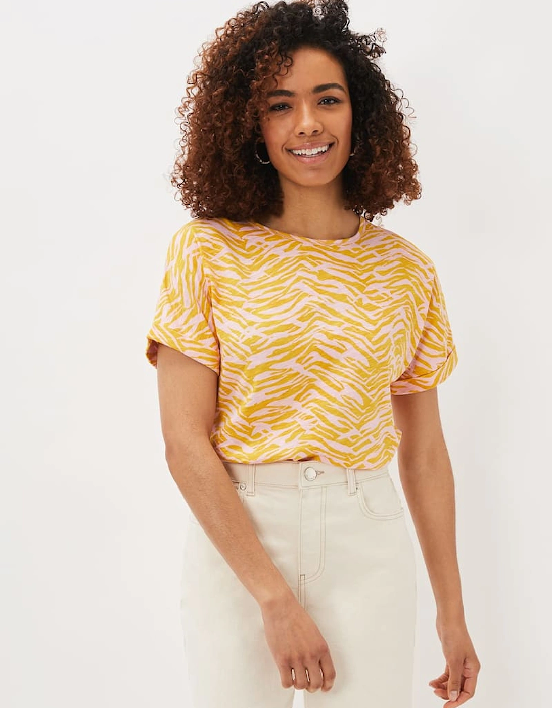 Lucille Cotton Zebra Print Top