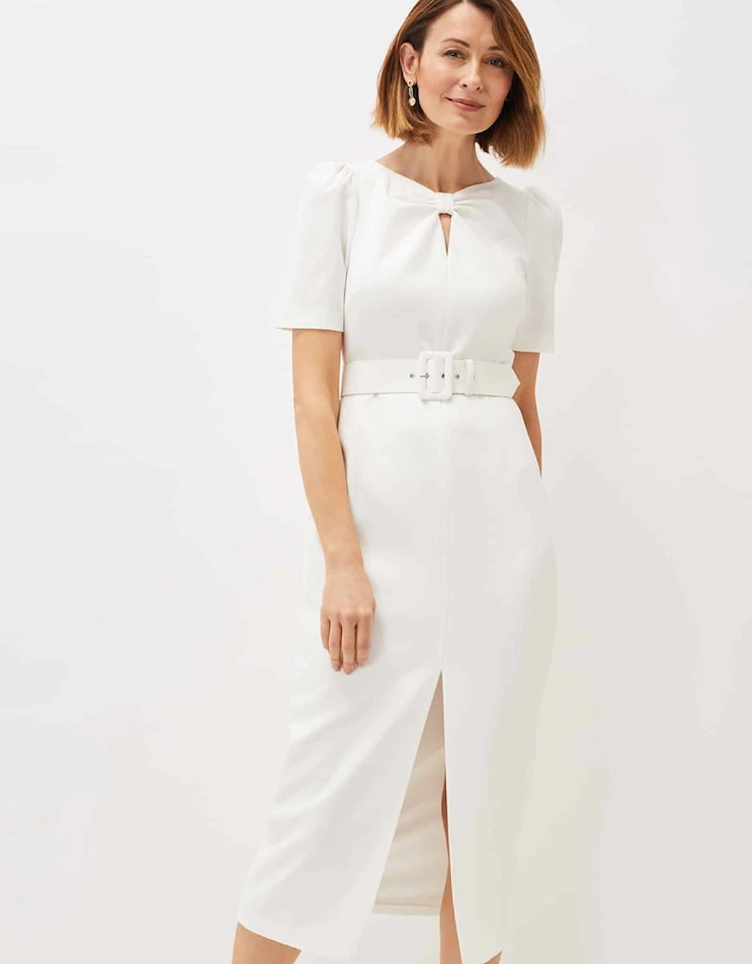Niccola Fitted Belted Midaxi Dress