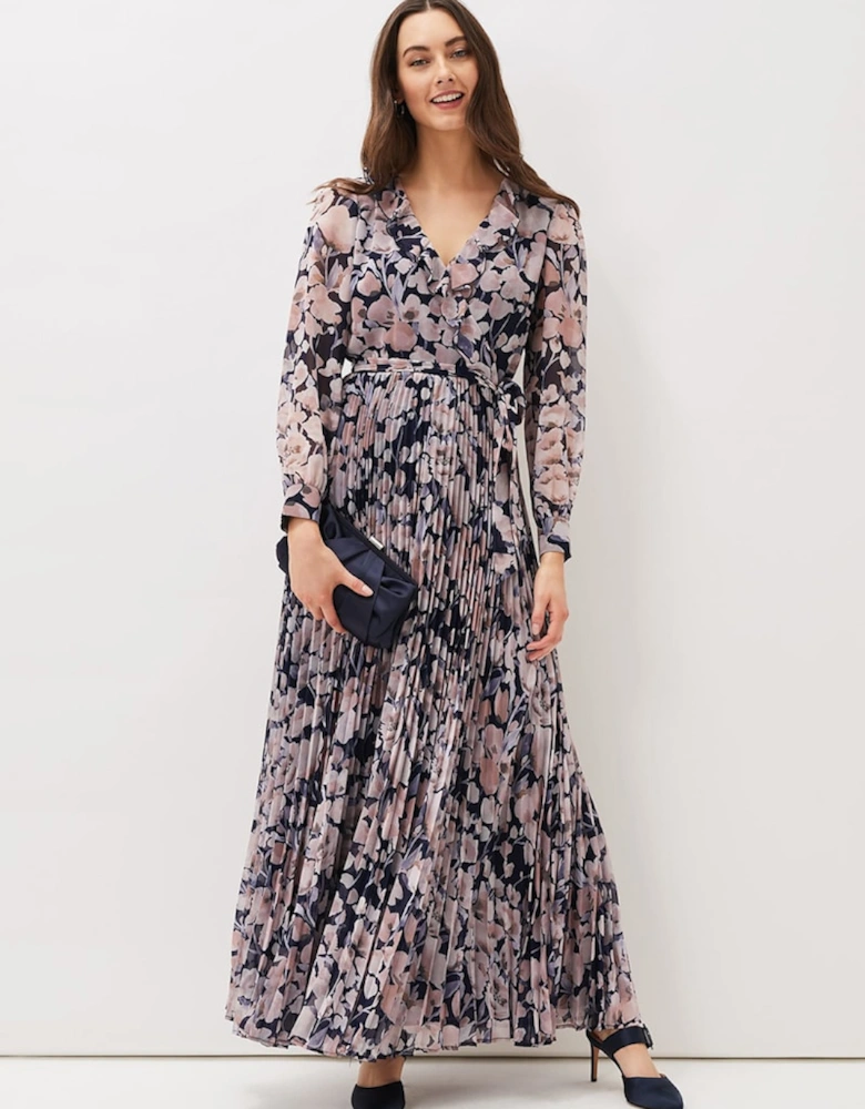 Fredrika Floral Pleated Maxi Dress