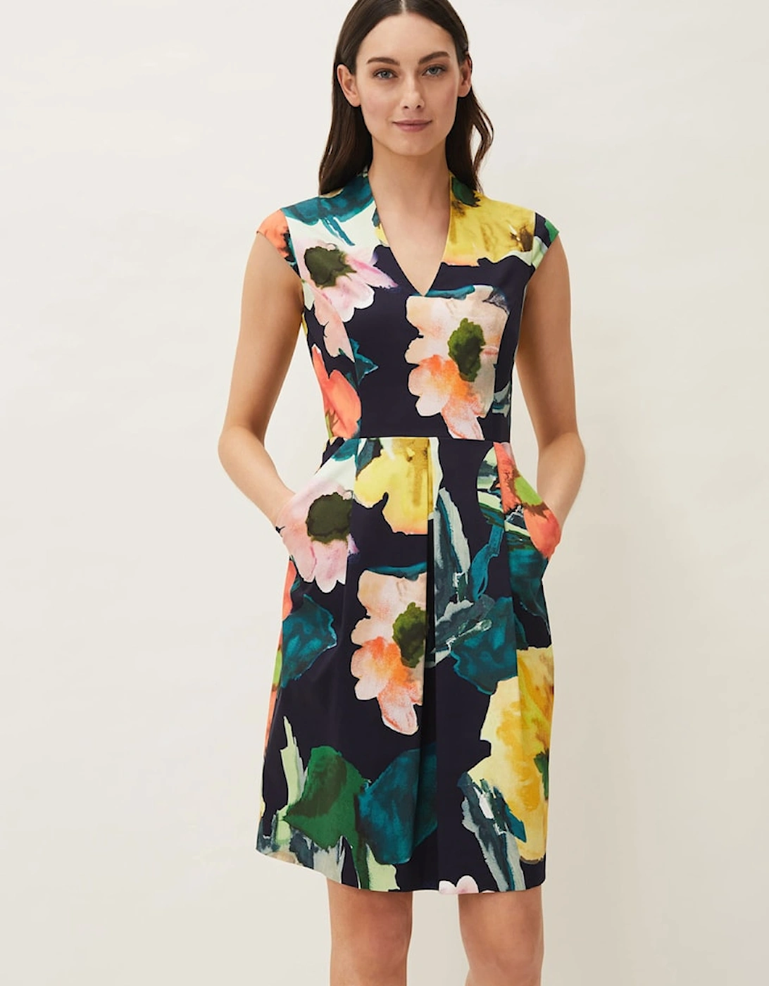 Mila Floral Fitted Dress, 6 of 5