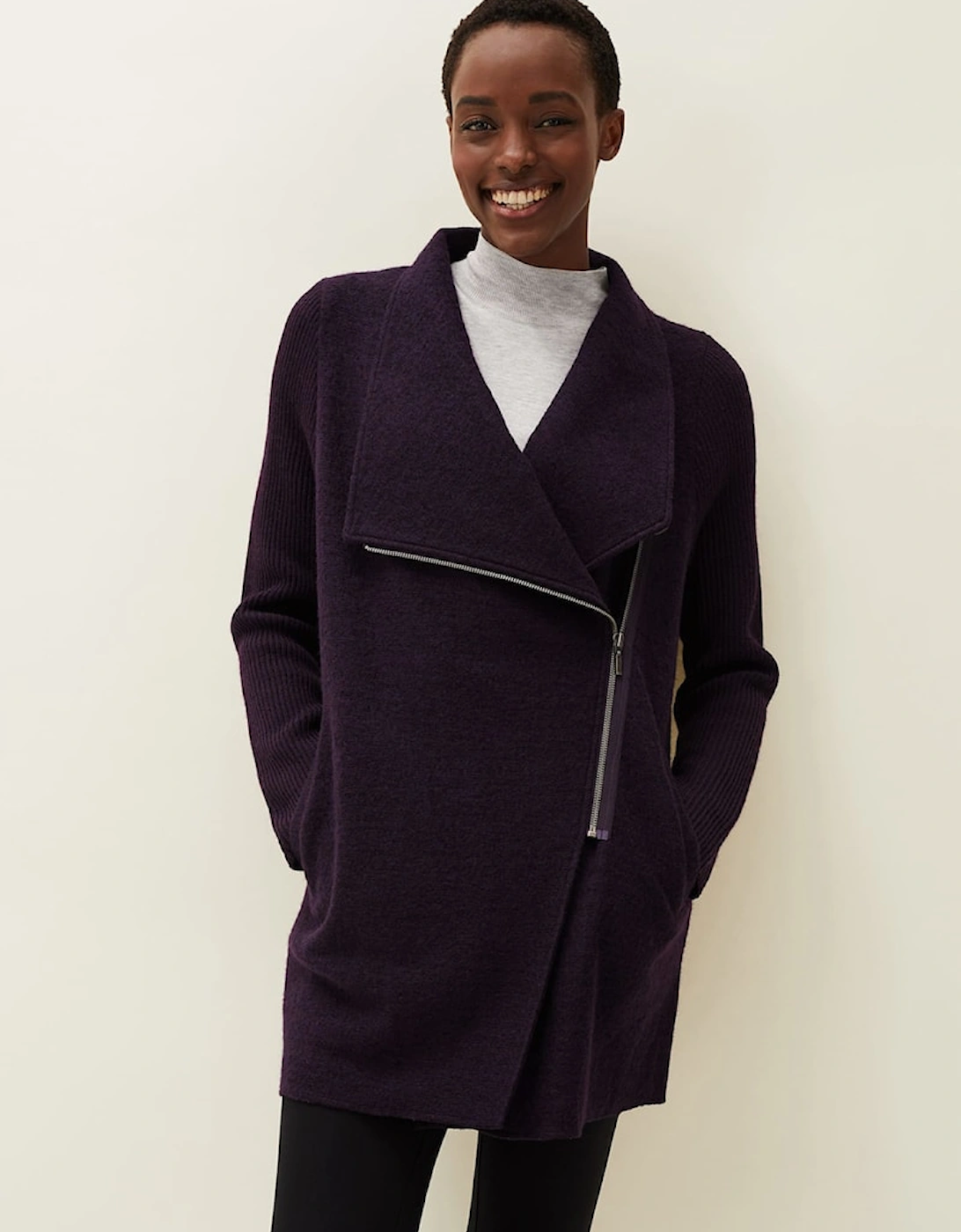 Byanca Zip Knit Coat, 9 of 8