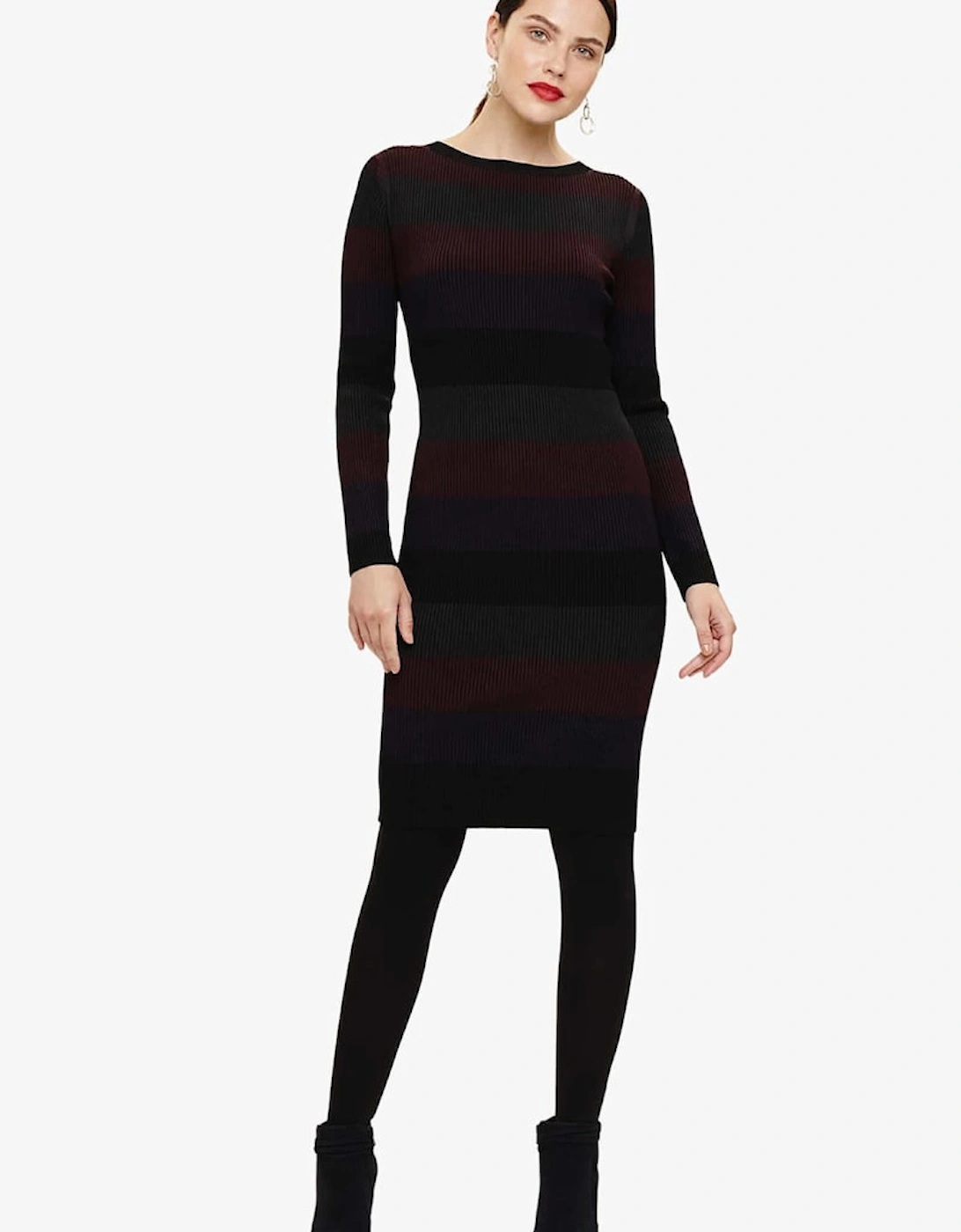 Sigrid Stripe Rib Knitted Dress