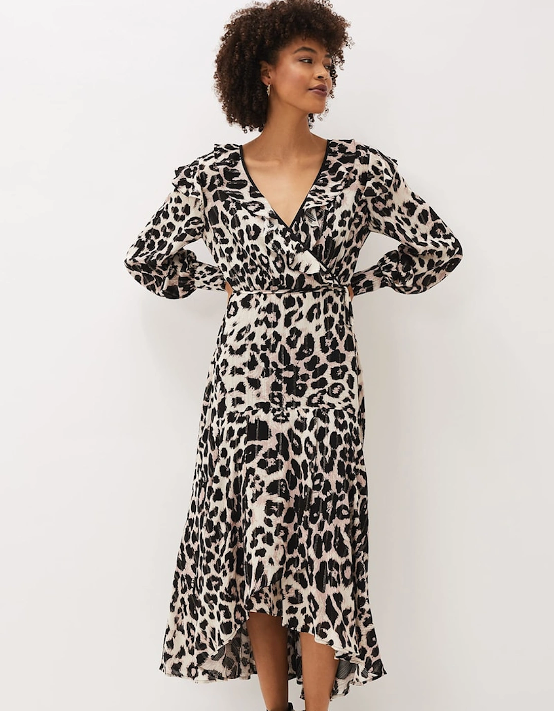 Chelsie Leopard Wrap Dress