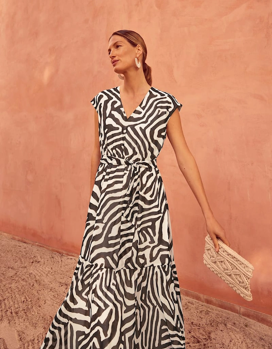 Zalaya Zebra Print Maxi Dress, 9 of 8