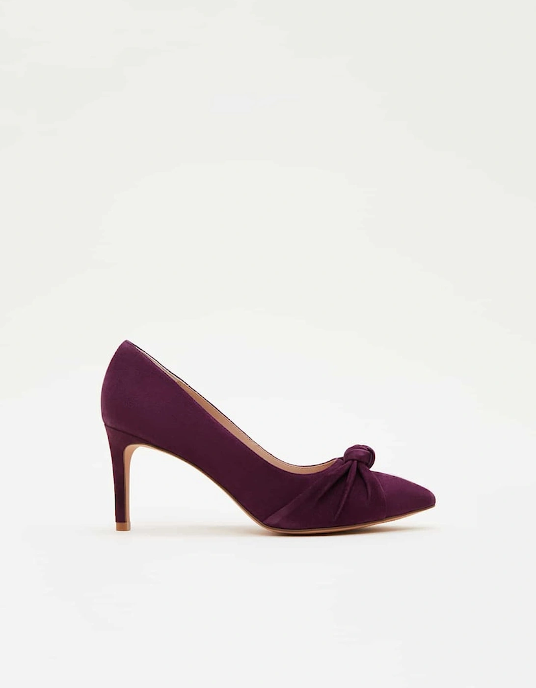 Knot Front Suede Court Shoe, 9 of 8