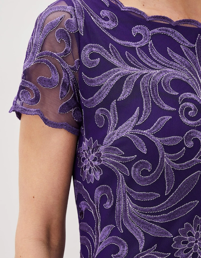 Nessa Embroidered Midi Dress