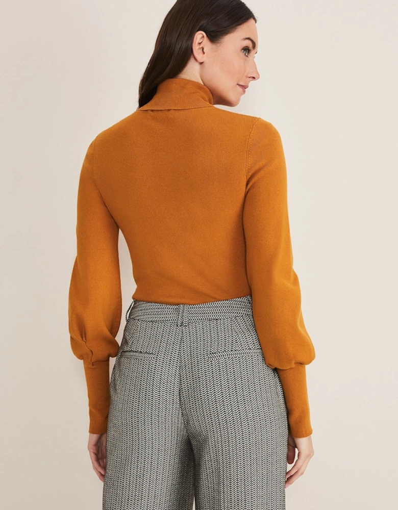 Gwyneth Balloon Sleeve Fine Knit Jumper