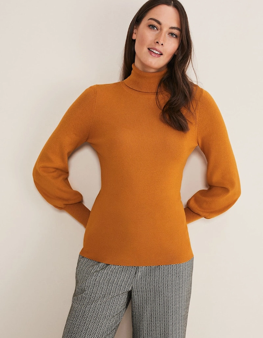 Gwyneth Balloon Sleeve Fine Knit Jumper