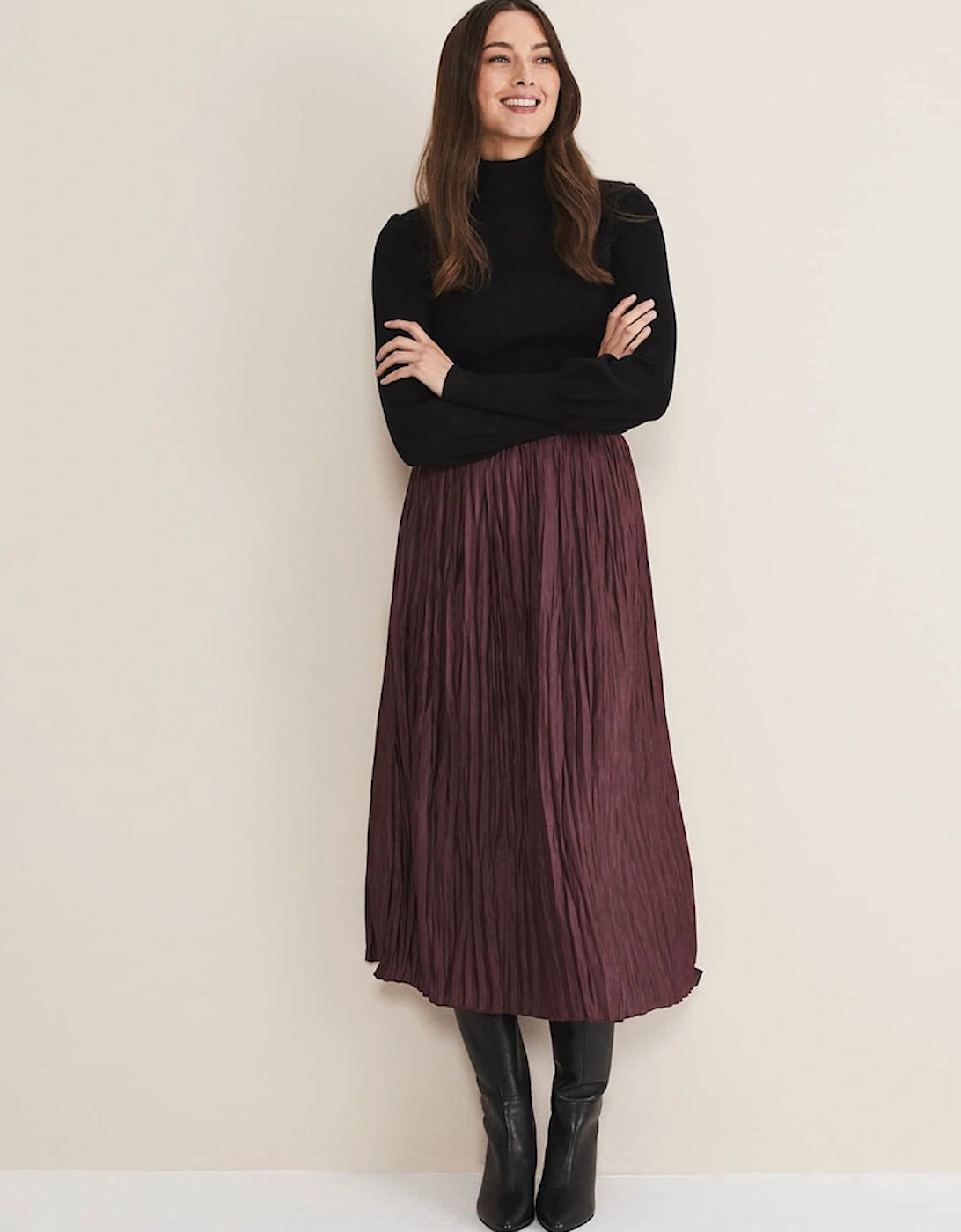 Kate Plisse Midi Skirt, 8 of 7