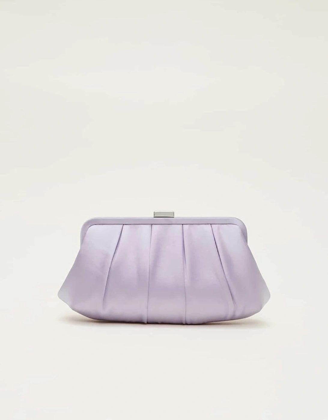 Purple Satin Pleated Clutch Bag, 9 of 8