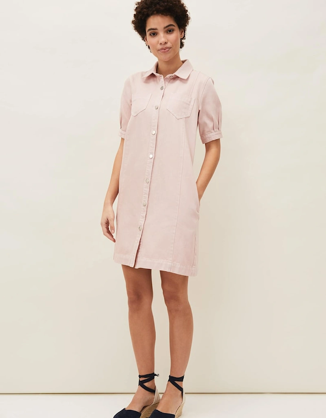 Kiah Puff Sleeve Denim Dress