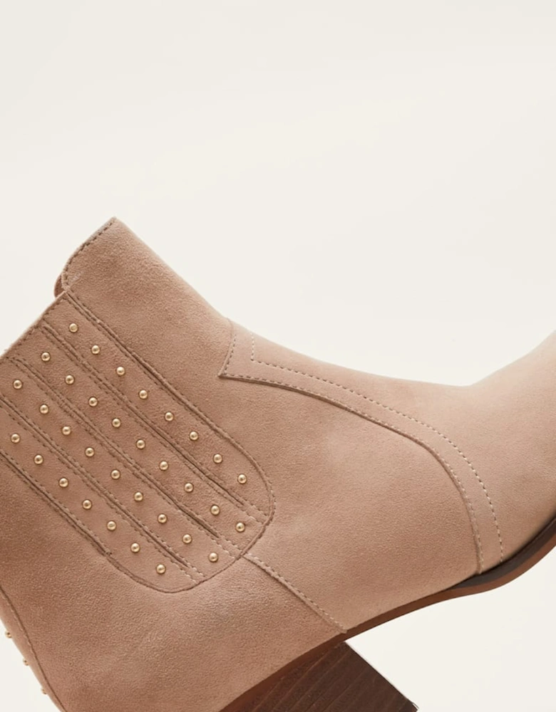 Cowboy Suede Ankle Boots