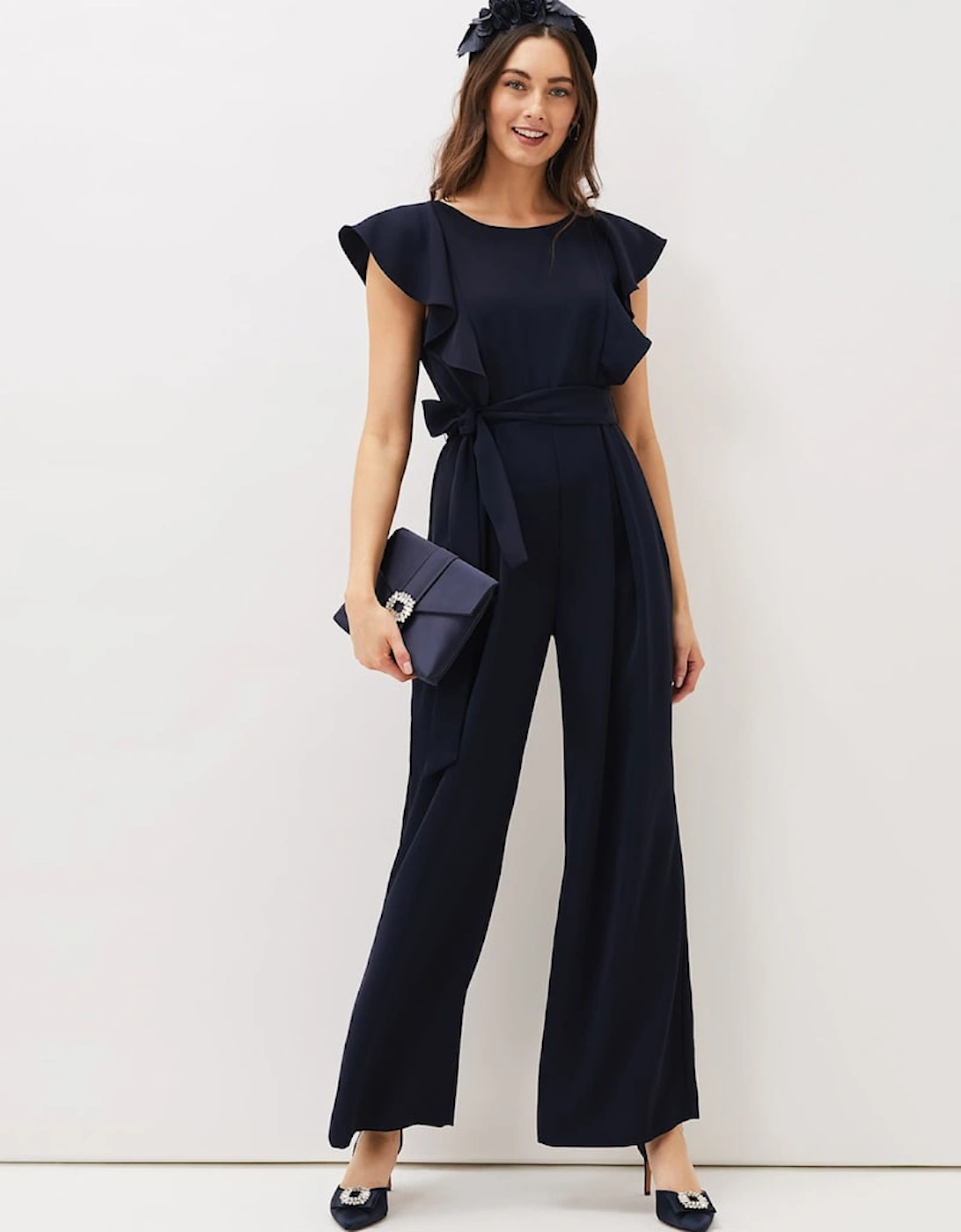 Bridie Frill Bodice Wide Leg Jumpsuit, 7 of 6