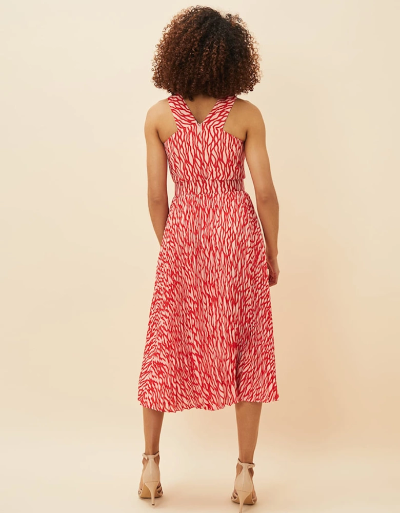 Yas Abstract Print Halterneck Dress