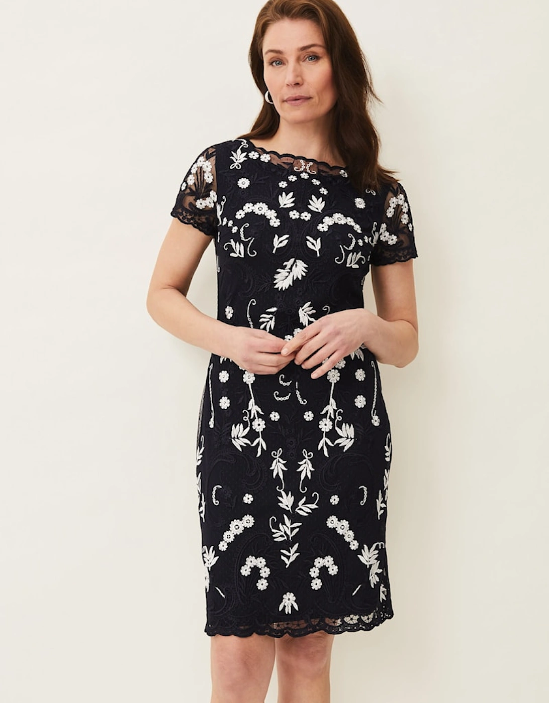 Floris Embroidered Shift Dress, 2 of 1