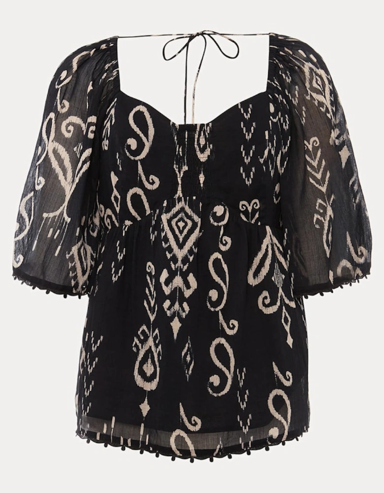 Malaya Ikat Print Blouse