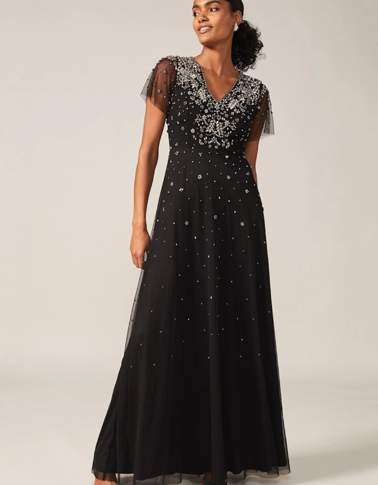 Pascale Jewelled Tulle Dress