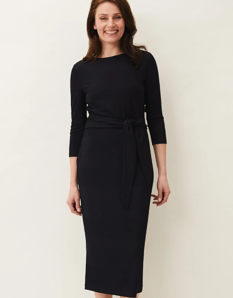 Yazmina Long Sleeve Ribbed Dress