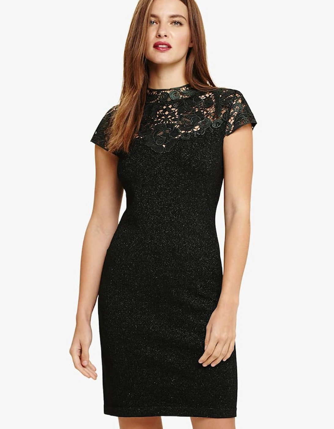 Ursula Lace Shimmer Knitted Dress, 7 of 6