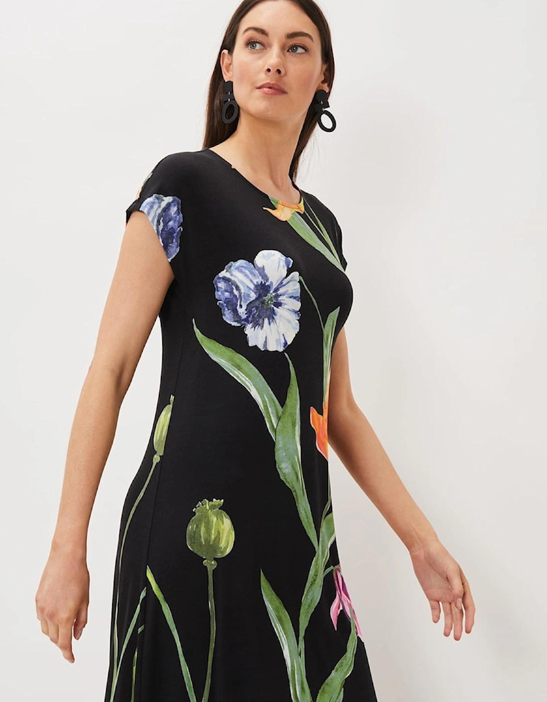 Aylie Jersey Large Florals Maxi Dress