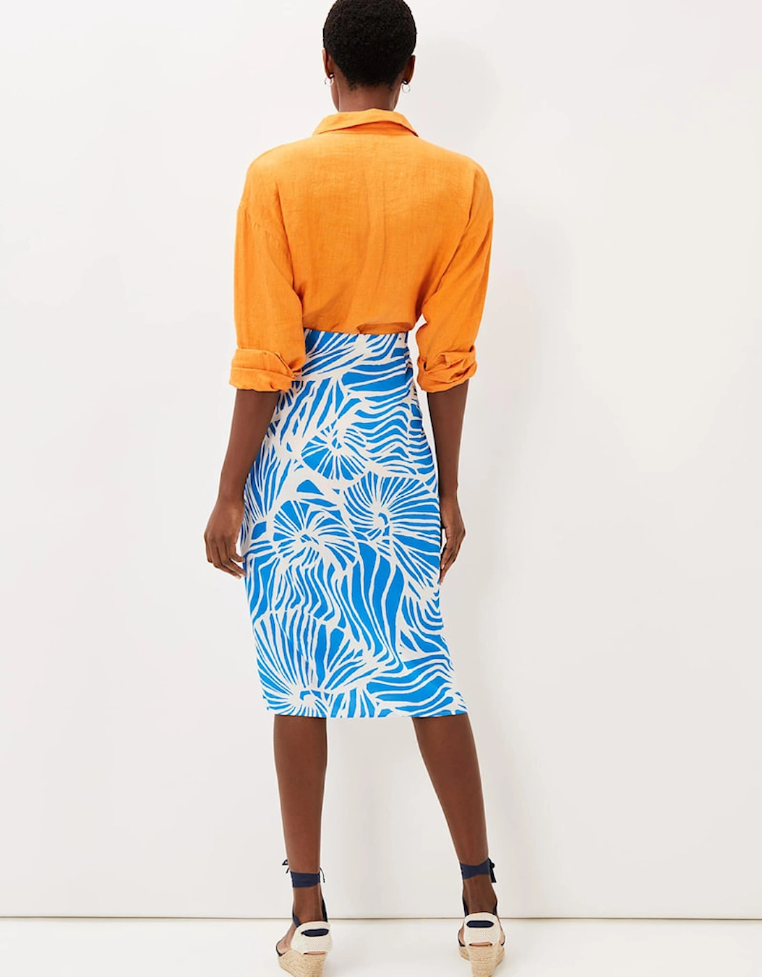 Dorothy Shell Print Wrap Skirt