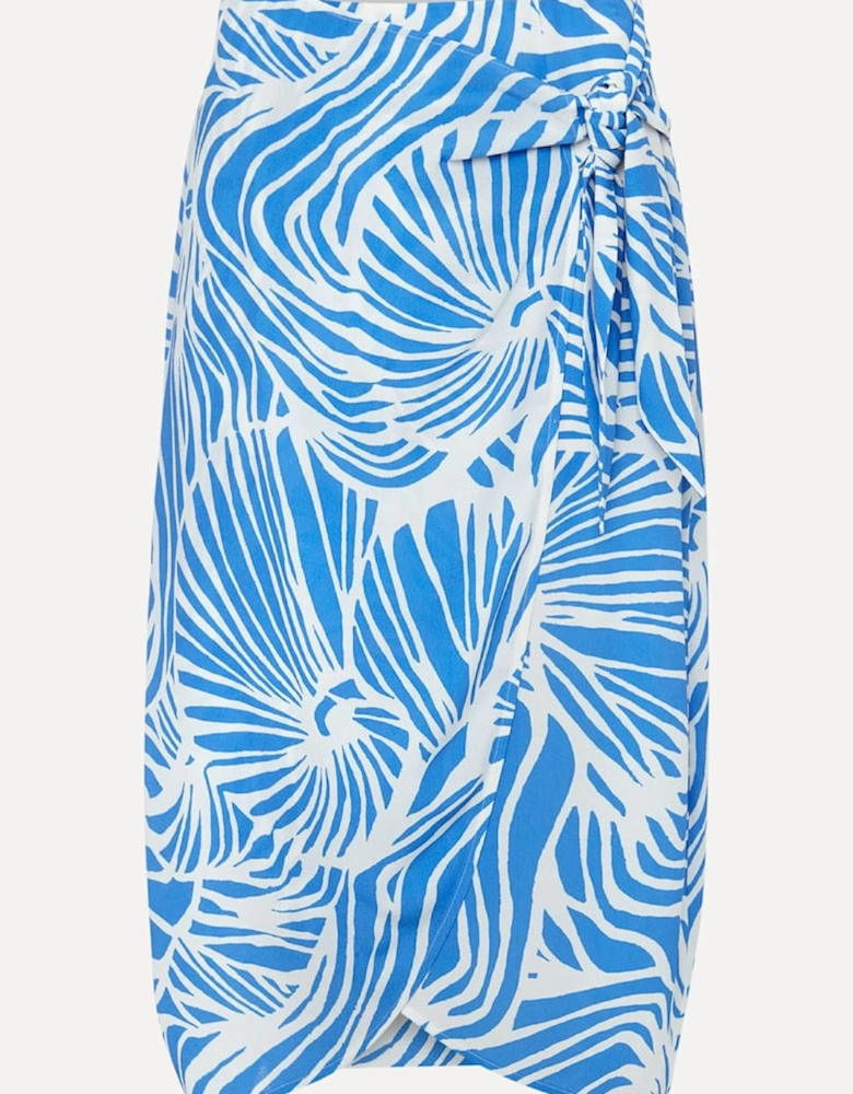 Dorothy Shell Print Wrap Skirt