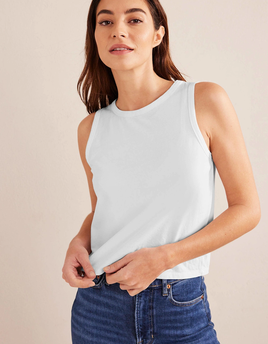 Pure Cotton Cropped Vest, 6 of 5
