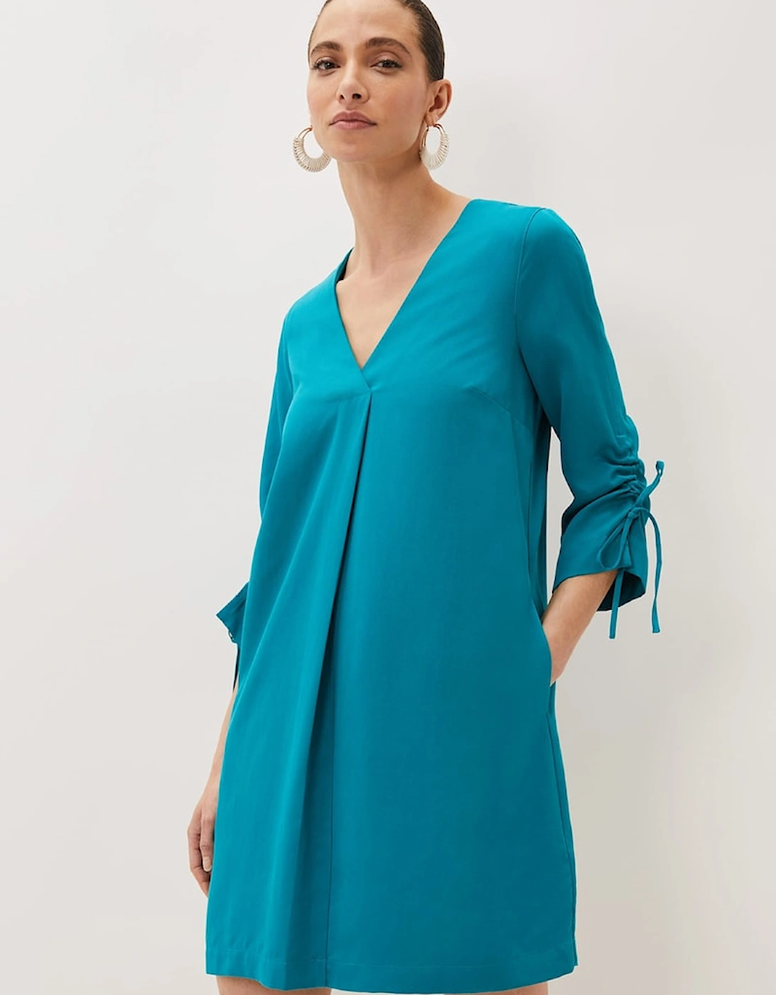 Ceiara Ruched Sleeve Tunic Dress, 7 of 6