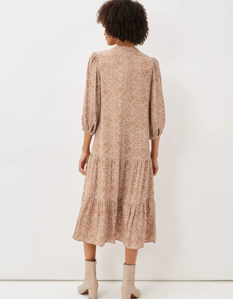 Penele Abstract Print Midi Dress