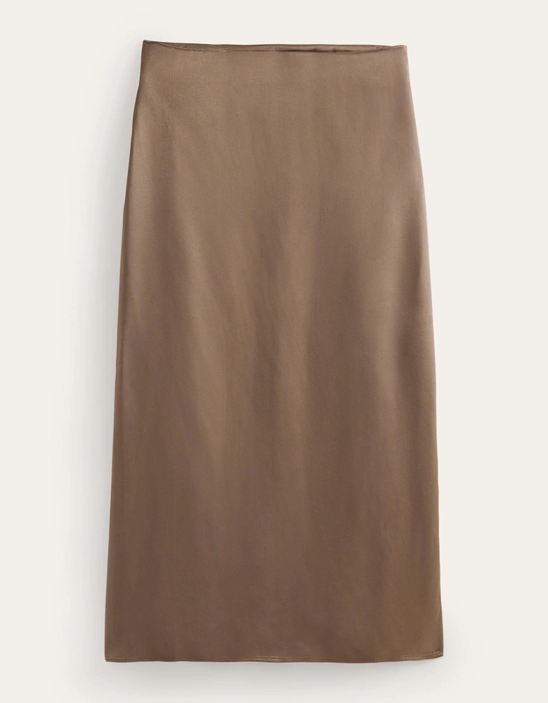 Satin Column Skirt