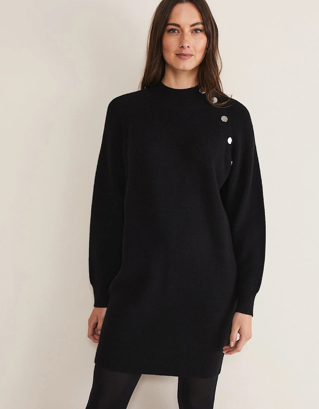 Reeva Cosy Button Detail Dress, 7 of 6