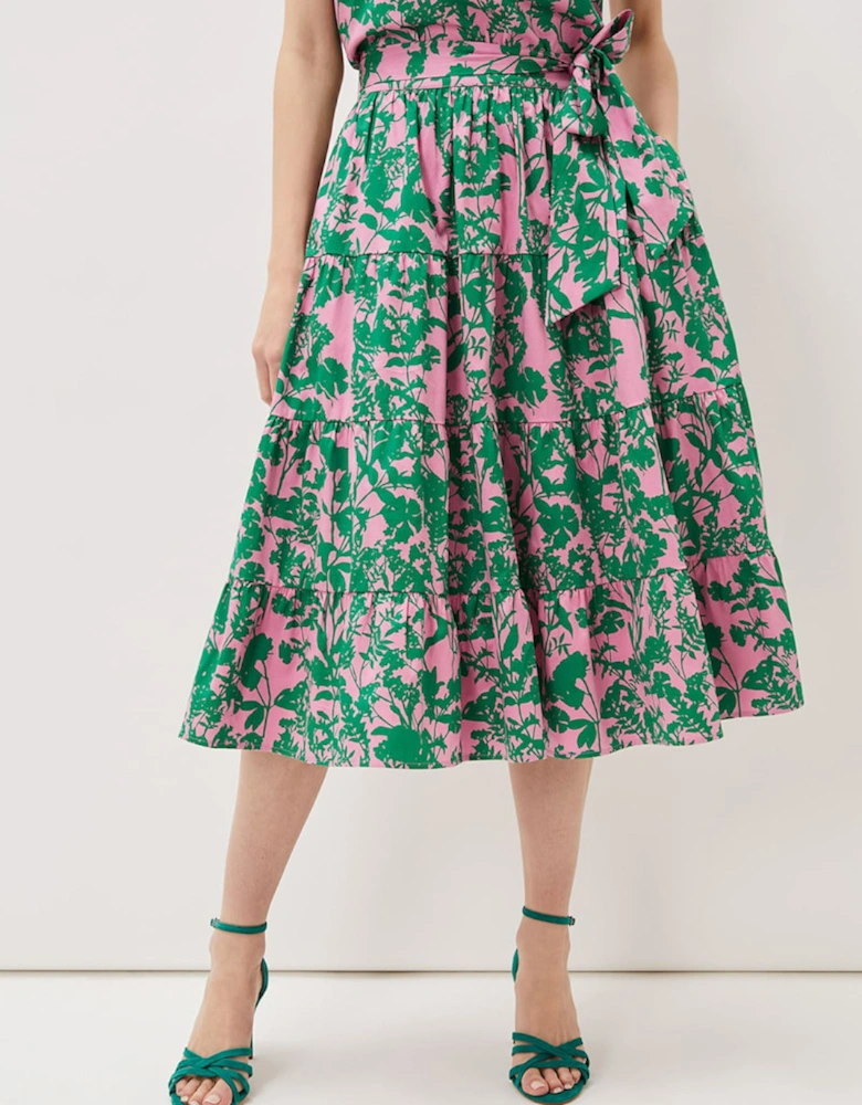 Cleona Printed Dobby Co-ord Skirt