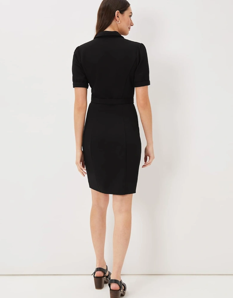 Shaden Zip Front Ponte Dress