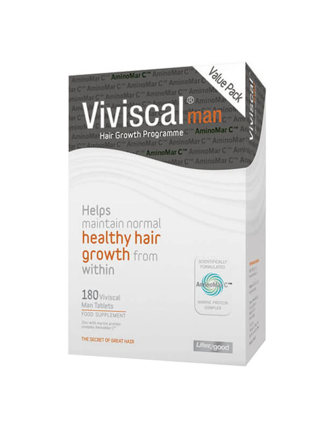 Zinc and Flax Seed Hair Supplement Tablets for Men - 180 Tablets (3 Month Supply) - Viviscal, 2 of 1
