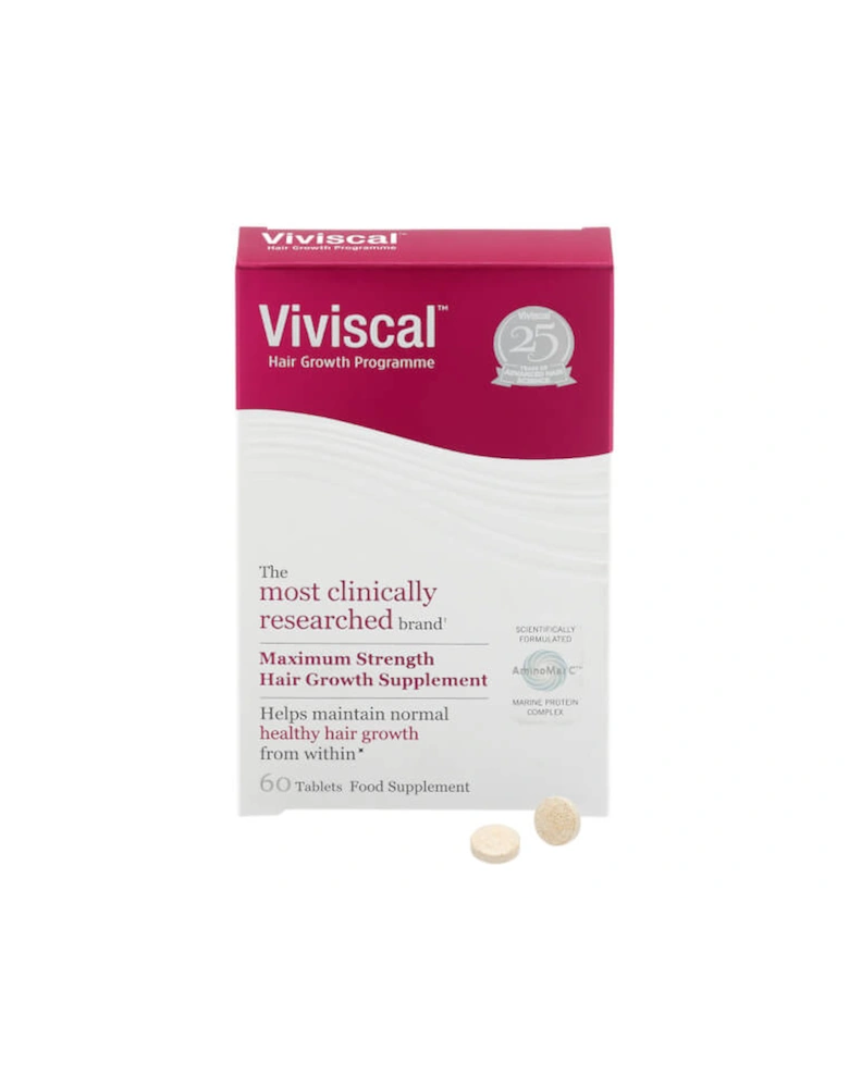 Biotin and Zinc Hair Supplement Tablets for Women - 60 Tablets (1 Month Supply) - Viviscal
