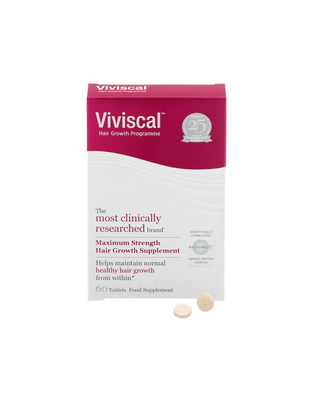 Biotin and Zinc Hair Supplement Tablets for Women - 60 Tablets (1 Month Supply) - Viviscal, 2 of 1