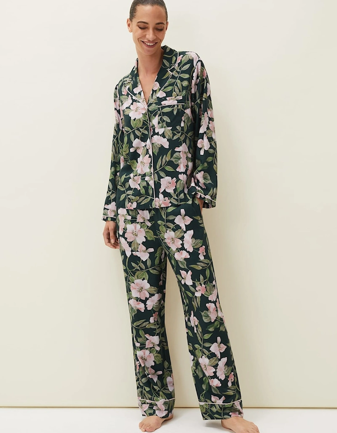 Pina Floral Print Pyjama Set, 10 of 9