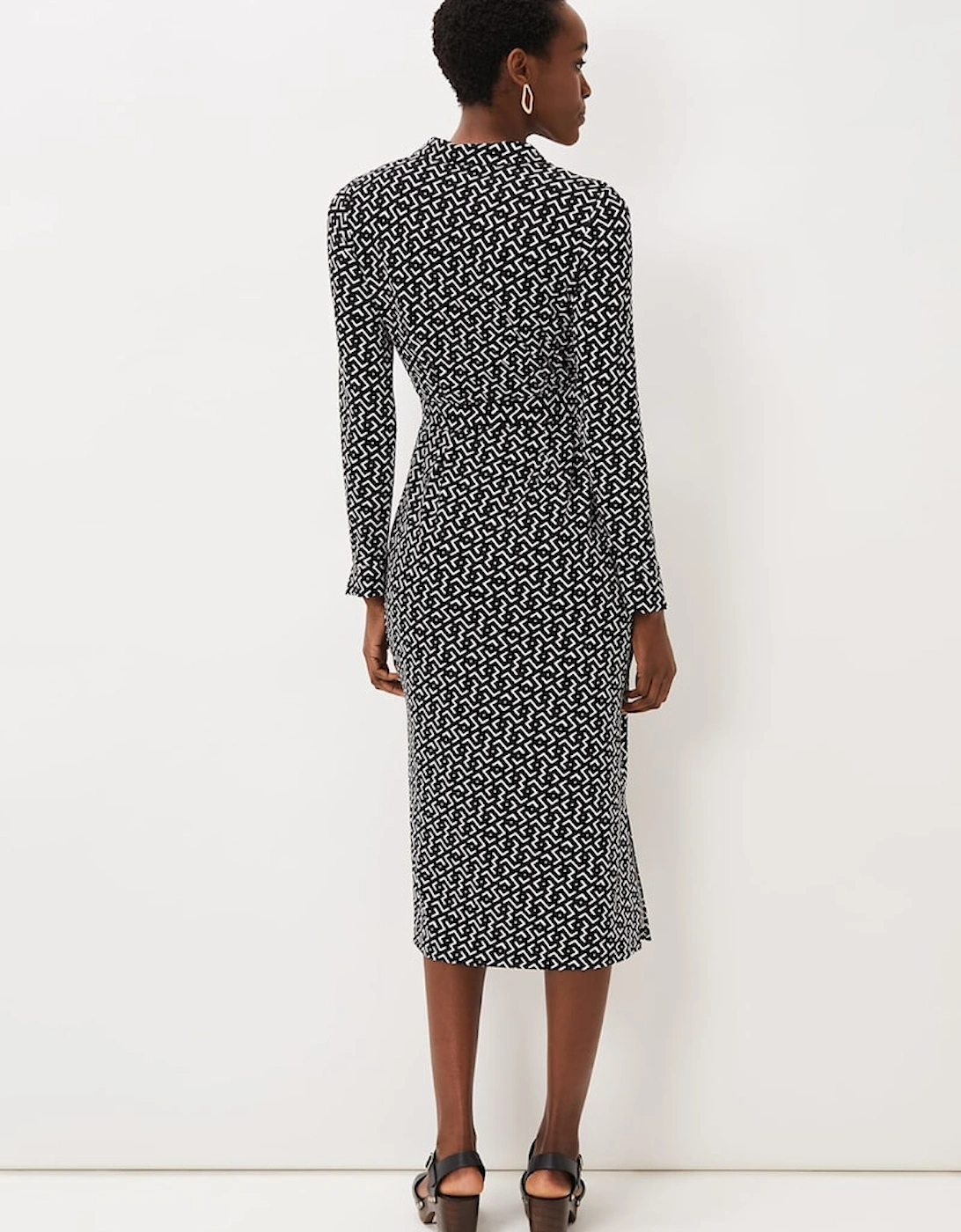 Teigan Abstract Print Midi Dress