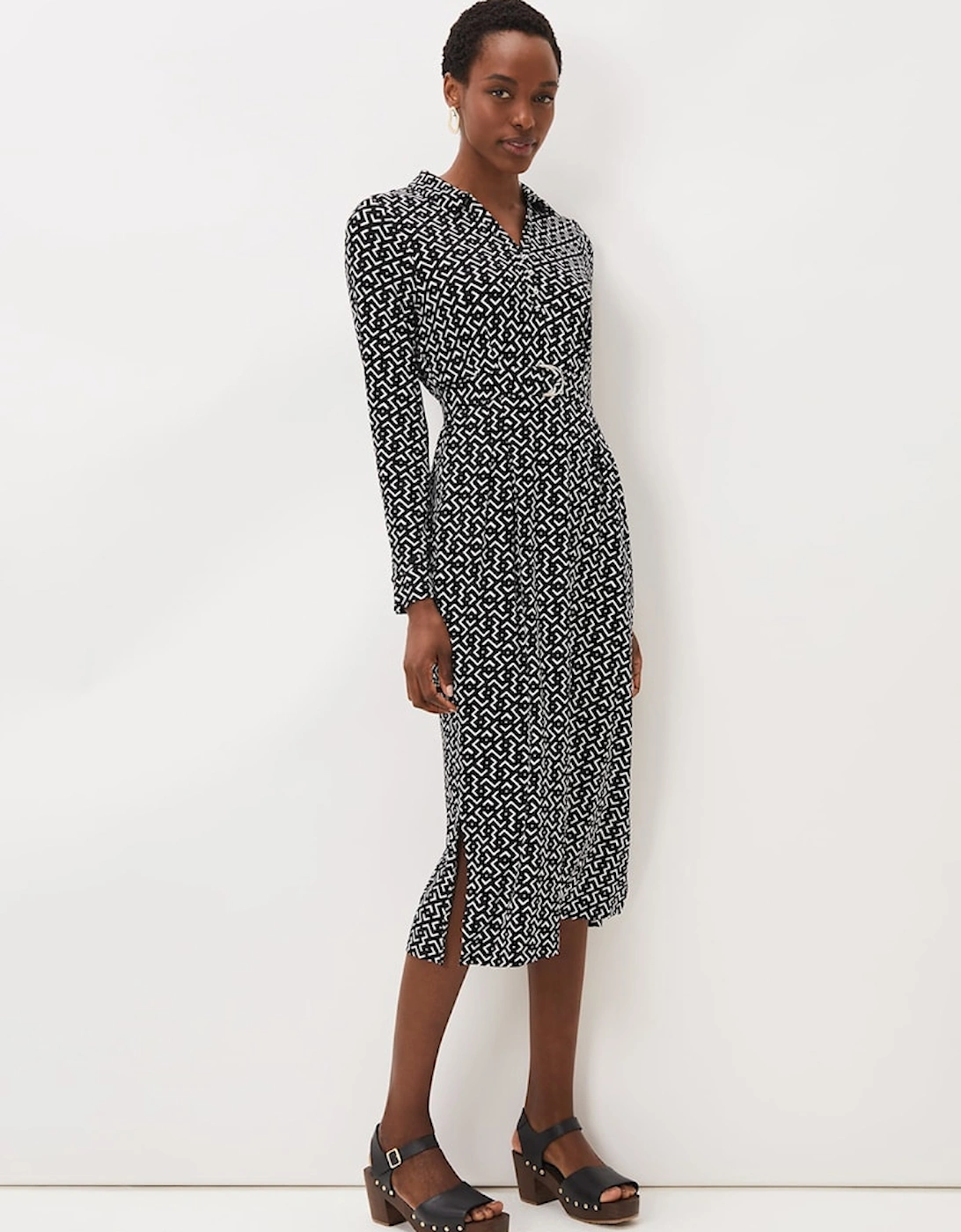 Teigan Abstract Print Midi Dress