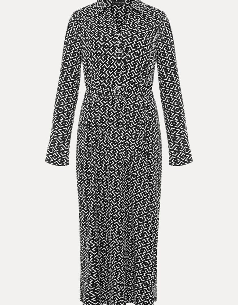 Teigan Abstract Print Midi Dress