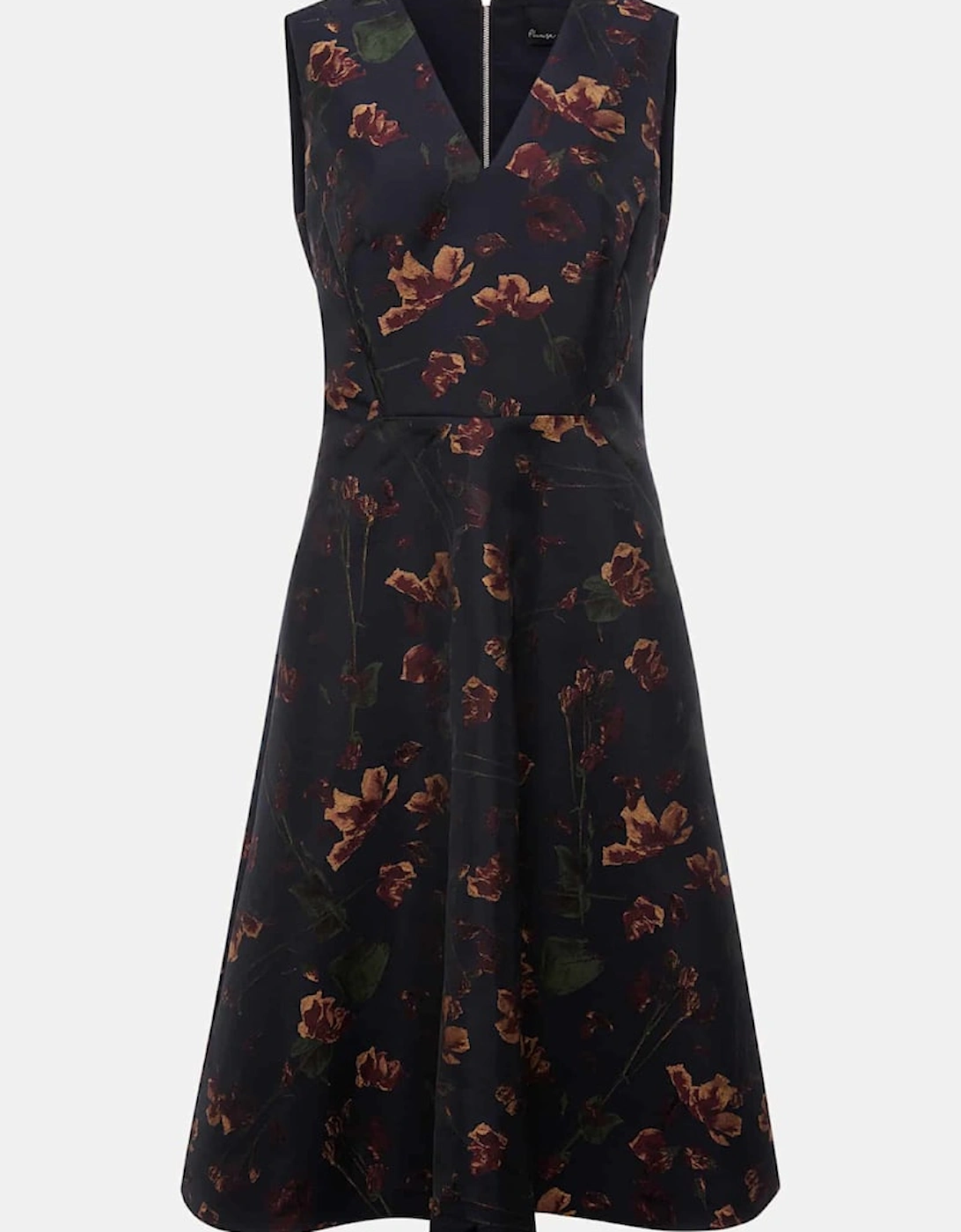 Savannah Jacquard Floral Fit And Flare Dress